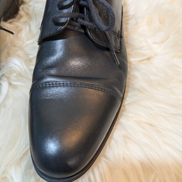 LLOYD Black Leather Derby Shoes Women Size 7 - Picture 3 of 10